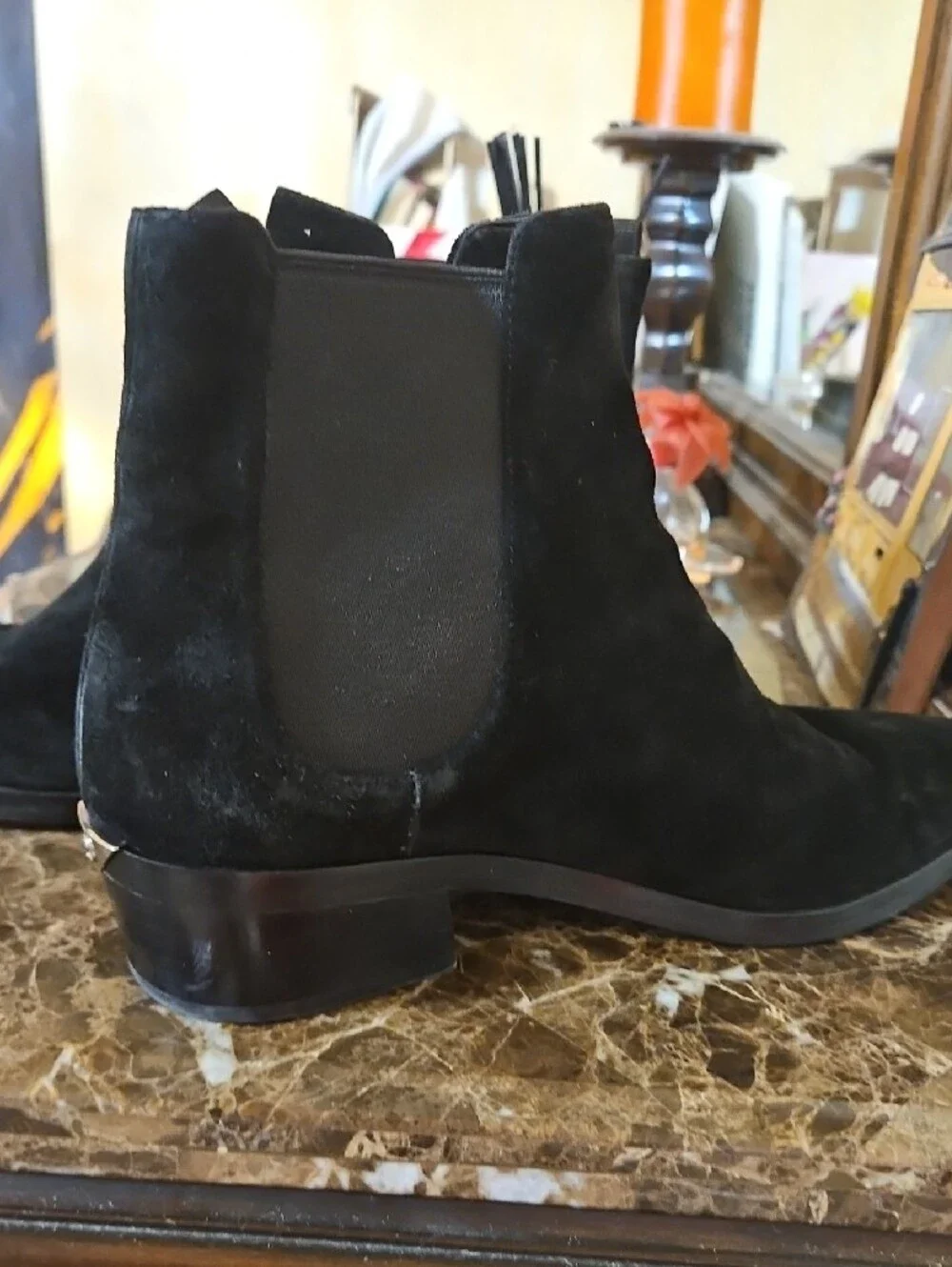 Michael Kors Black Suede Chelsea Ankle Boots